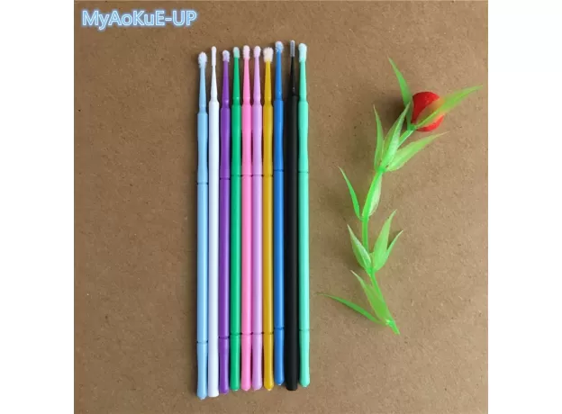 100PCS/PACK MICROBRUSHES FOR EYELASH EXTENSION MAKEUP BRUSHES SWAB DISPOSABLE INDIVIDUAL APPLICATORS