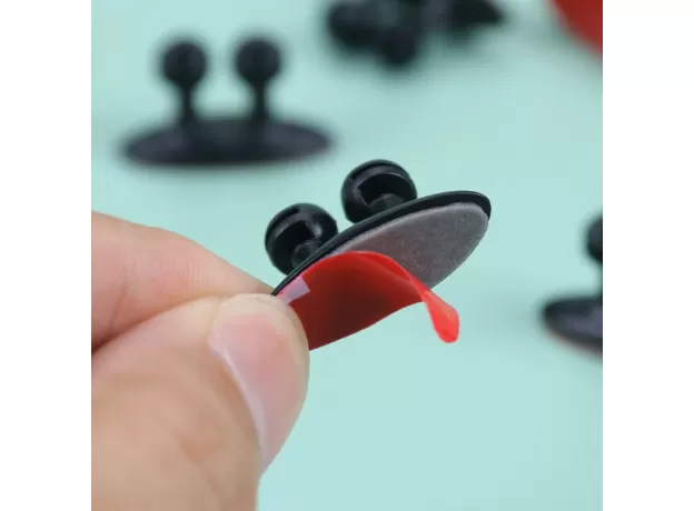 8PCS MINI ADHESIVE CAR INTERIOR CHARGER LINE CLASP CLAMP HEADPHONE USB FIXED WIRE CLIP