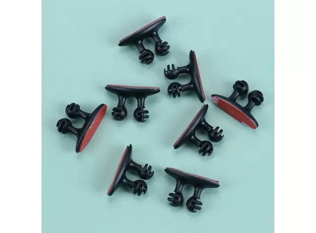 8PCS MINI ADHESIVE CAR INTERIOR CHARGER LINE CLASP CLAMP HEADPHONE USB FIXED WIRE CLIP