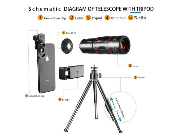 HD MOBILE PHONE CAMERA LENS TELESCOPE ZOOM MACRO LENS FOR IPHONE SAMSUNG SMARTPHONE