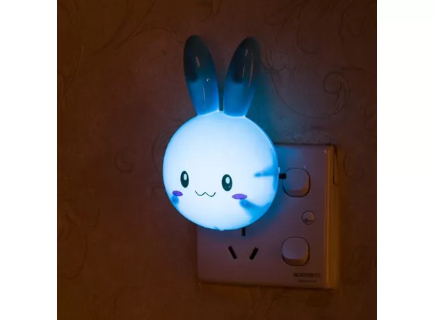 RABBIT LED NIGHT LIGHT AC110-220V SWITCH WALL NIGHT LAMP WITH US PLUG GIFTS FOR KID/BABY/CHILDREN