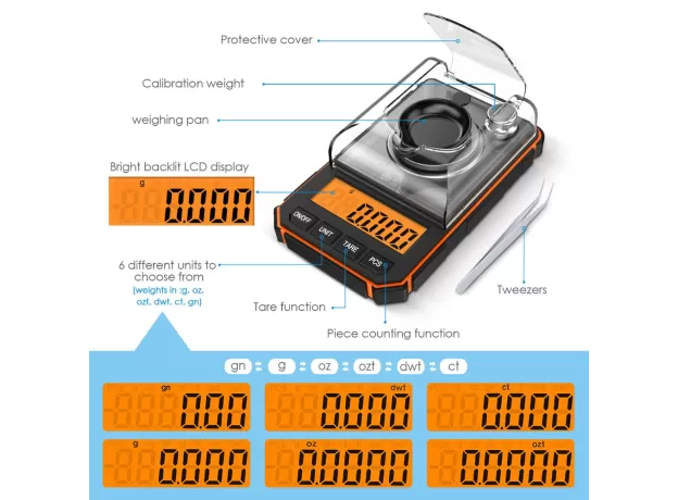 DIGITAL SCALE PORTABLE MINI SCALE PRECISE GRADUATION PROFESSIONAL POCKET SCALE MILLIGRAM