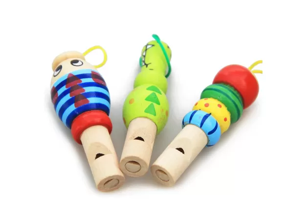 1PC INFANT WHISTLING TOY WOODEN RANDOM COLOR TOYS