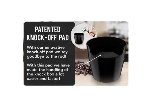 COFFEE POWDER RESIDUE BOX BLACK DEEP BOWL NON-SLIP DETACHABLE KNOCK BAR