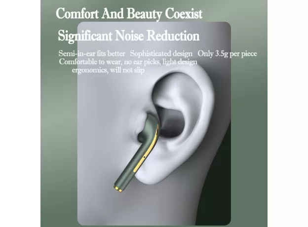 BLUETOOTH HEADPHONES STEREO TRUE WIRELESS HEADPHONE EARBUDS IN EAR HANDSFREE EARPHONES EAR BUDS