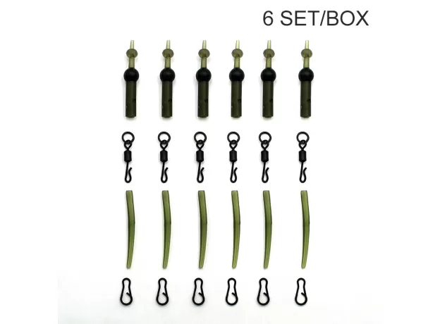 6 SETS CARP FISHING ACCESSORIES SET FOR HELICOPTER RIG CHOD HELI BUFFER SLEEVES