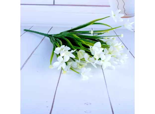1BUNCH ARTIFICIAL PLASTIC ORCHID FLOWER  PLANT FAKE SILK WEDDING FLOWER