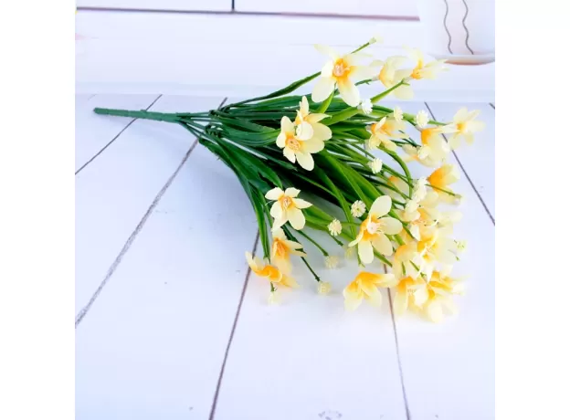 1BUNCH ARTIFICIAL PLASTIC ORCHID FLOWER  PLANT FAKE SILK WEDDING FLOWER