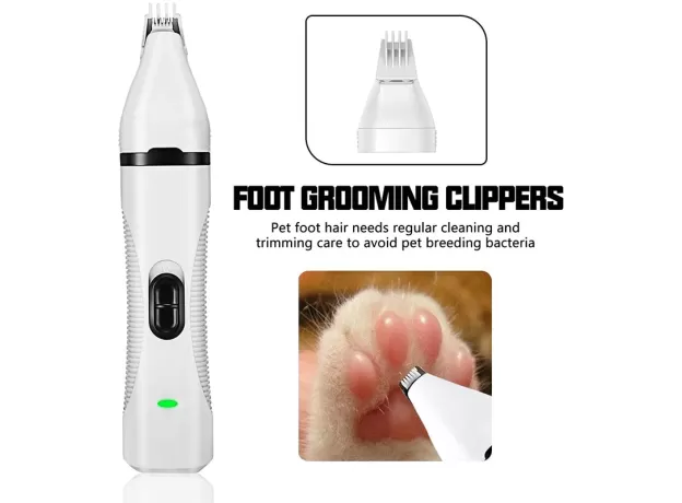 PROFESSIONAL 3 IN 1 DOG CLIPPER NAIL GINDER USB RECHARGEABLE PAINLESS GROOMING PET HAIR