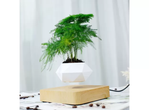 LEVITATING AIR BONSAI POT ROTATION FLOWER POT PLANTERS MAGNETIC FLOATING POT