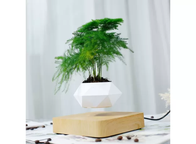 LEVITATING AIR BONSAI POT ROTATION FLOWER POT PLANTERS MAGNETIC FLOATING POT