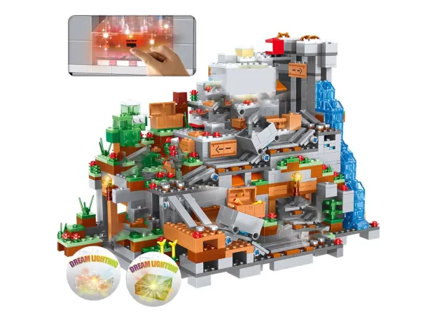 MY WORLD BUILDING BLOCKS – MOUNTAIN CAVE VILLAGE FIGURES MODULE TOY