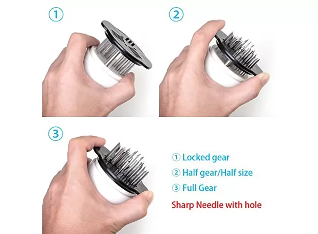 2 IN 1 MEAT TENDERIZER & MARINADE INJECTOR BARBECUE SEASONING SAUCE INJECTORS KITCHEN TOOLS