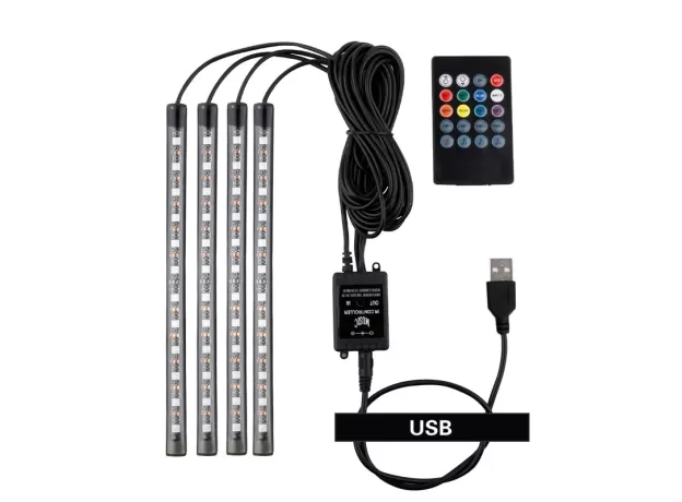 STRIP LIGHT DECORATIVE FOOT LAMP WITH USB WIRELESS REMOTE MUSIC CONTROL MULTIPLE