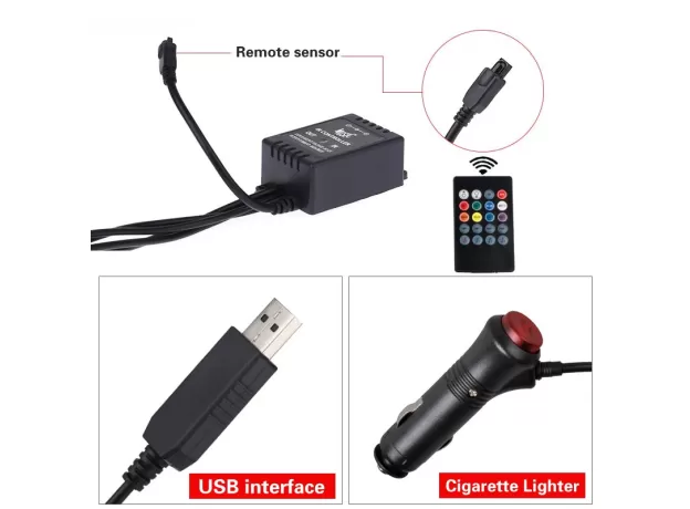 STRIP LIGHT DECORATIVE FOOT LAMP WITH USB WIRELESS REMOTE MUSIC CONTROL MULTIPLE