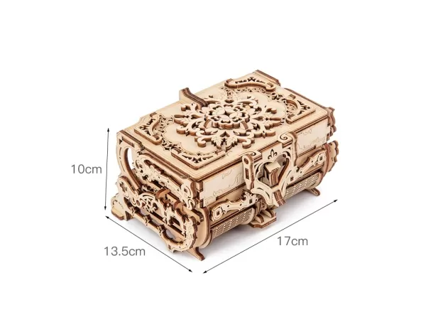 3D ASSEMBLED DIY WOODEN MECHANICAL PUZZLE – ANTIQUE TRANSMISSION BOX MODEL