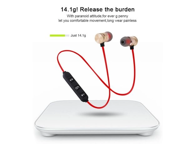 EARPHONE FINE DE OVOID NECKBAND STEREO HEADPHONES MOBILE SPORT EARBUDS HEADSET
