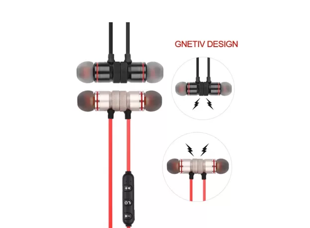 EARPHONE FINE DE OVOID NECKBAND STEREO HEADPHONES MOBILE SPORT EARBUDS HEADSET