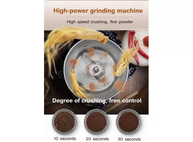 ELECTRIC COFFEE GRINDER KITCHEN CEREALS NUTS BEANS SPICES GRAINS GRINDING MACHINE