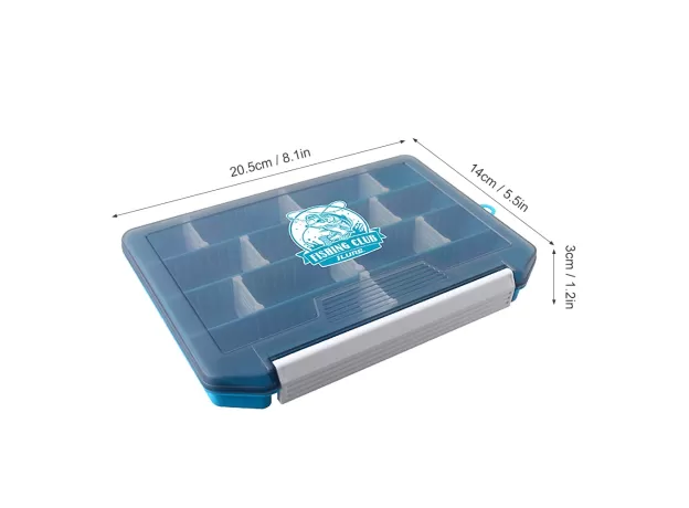 FISHING TACKLE BOX STORAGE TRAYS WITH REMOVABLE DIVIDERS FISHING LURES HOOKS ACCESSORIES