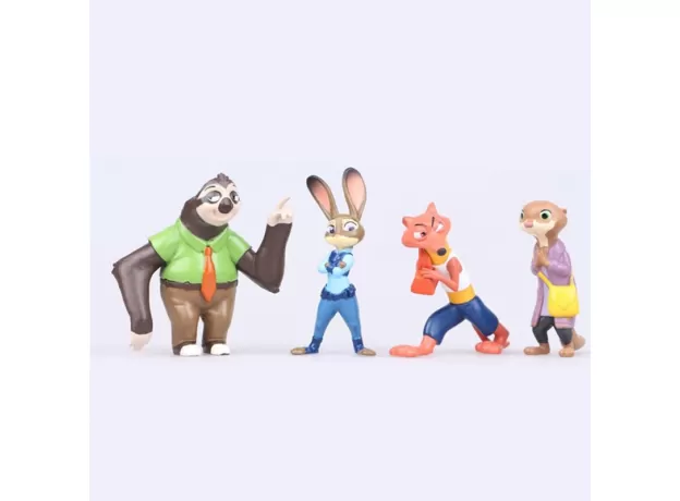 12PCS/SET DISNEY PIXAR ZOOTOPIA CARTOON ANIME FIGURE NICK FOX ANIMAL MODEL TOYS DOLLS KID