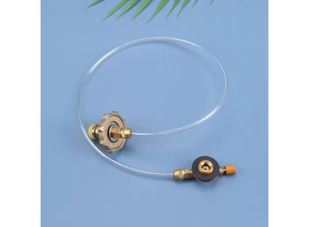1PC OUTDOOR CAMPING GAS STOVE PROPANE REFILL ADAPTER FLAT CYLINDER TANK COUPLER ADAPTOR