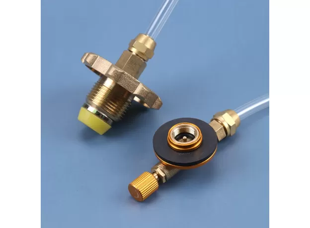1PC OUTDOOR CAMPING GAS STOVE PROPANE REFILL ADAPTER FLAT CYLINDER TANK COUPLER ADAPTOR