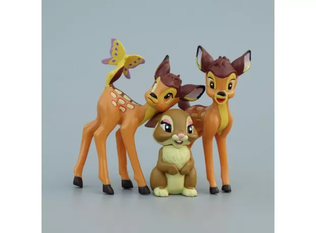 7PCS DISNEY CARTOON BAMBI DEER TOYS ACTION FIGURES RABBIT FIGURINE SQUIRREL MODEL