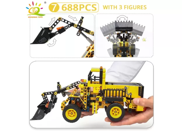 CRANE DUMP TRUCK BUILDING BLOCKS CITY CONSTRUCTION VEHICLE CAR BRICKS TOY FOR CHILDREN GIFT