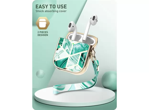 COVER CASE DESIGNED FOR EARPADS, 360 DEGREE PROTECTIVE STYLISH MARBLE CASE COVER COMPATIBLE WITH AIRPODS