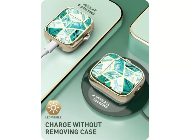 COVER CASE DESIGNED FOR EARPADS, 360 DEGREE PROTECTIVE STYLISH MARBLE CASE COVER COMPATIBLE WITH AIRPODS