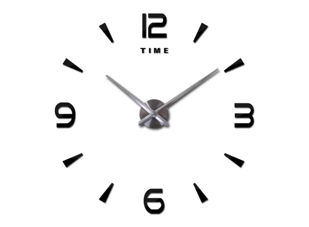WALL CLOCK QUARTZ 3D DIY BIG DECORATIVE KITCHEN CLOCKS ACRYLIC MIRROR STICKERS OVERSIZE WALL CLOCK