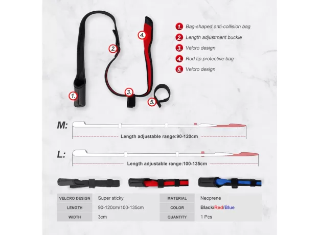 FISHING ROD PROTECTION TIES ROPE ADJUSTABLE STRAP TIE FOR PROTECTION RODS BAG FISHING GEAR TACKLES