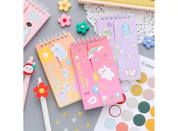 80 SHEETS KAWAII CUTE LOOSE-LEAF VOCABULARY WORD BOOK POCKET ENGLISH MEMORY STUDY NOTEBOOK