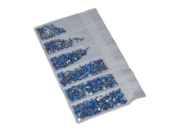 MIX SIZES 3D NON HOTFIX FLATBACK CRYSTAL GLASS NAIL RHINES