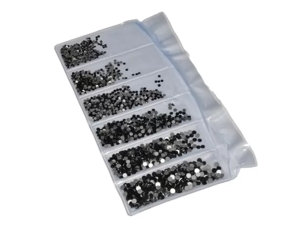 MIX SIZES 3D NON HOTFIX FLATBACK CRYSTAL GLASS NAIL RHINES