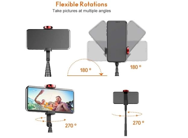 SELFIE STICK TRIPOD MONOPOD WITH MOBILE PHONE HOLDER SUITABLE FOR LIVE VIDEO CALLS BETWEEN IOS AND ANDROID