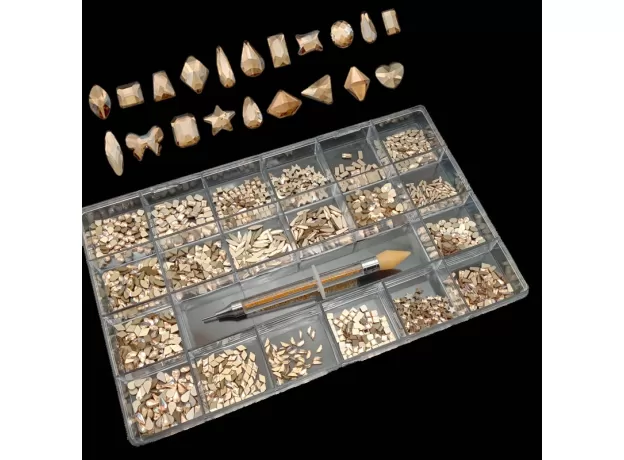 400PCS/BOX HIGHT QUALITY GLASS CRYSTAL STONE DECORATION DESIGN FLATBACK NAIL ART FANCY RHINESTONE