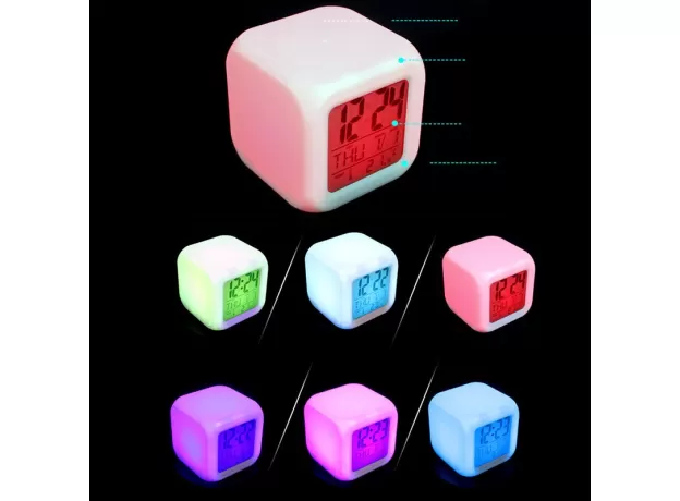 FROZEN 2 COLORFUL LED LUMINOUS CREATIVE ALARM CLOCK DISNEY ANIME FIGURE ELSA ANNA OLAF PATTERN