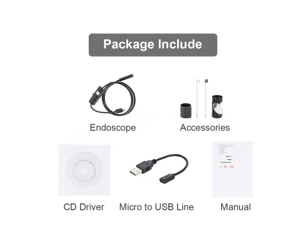 CAMERA 7MM/5.5MM USB CAMERA FOR ANDROID ENDOSCOPE INSPECTION CAMERA BORESCOPE WATERPROOF 6 LEDS