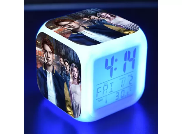POPULAR RIVERDALE TV FIGURES LED CLOCK ALARM COLORFUL FLASH LIGHT DESK WATCH TOYS