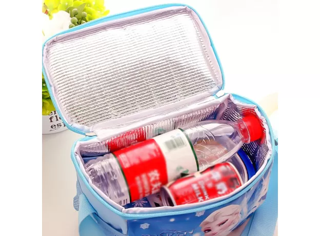 STUDENT LUNCH BOX BAG SHOULDER PICNIC BAG TOYS FOR CHILDREN KIDS DISNEY ELSA PRINCESS WARM BAGS