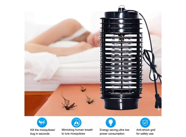 PORTABLE ELECTRIC LED MOSQUITO INSECT KILLER LAMP FLY BUG REPELLENT ANTI MOSQUITO UV NIGHT LIGHT