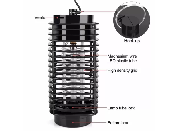 PORTABLE ELECTRIC LED MOSQUITO INSECT KILLER LAMP FLY BUG REPELLENT ANTI MOSQUITO UV NIGHT LIGHT