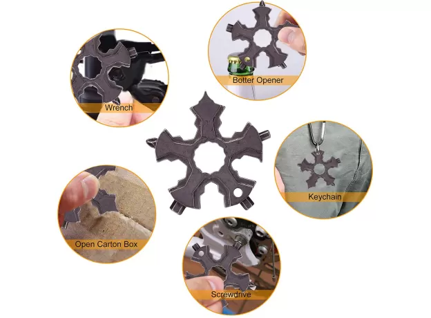 OUTDOOR MULTITOOL SPANNER HEX WRENCH  HIKING CAMPING GEAR  BICYCLE ACCESSORIES PORTABLE