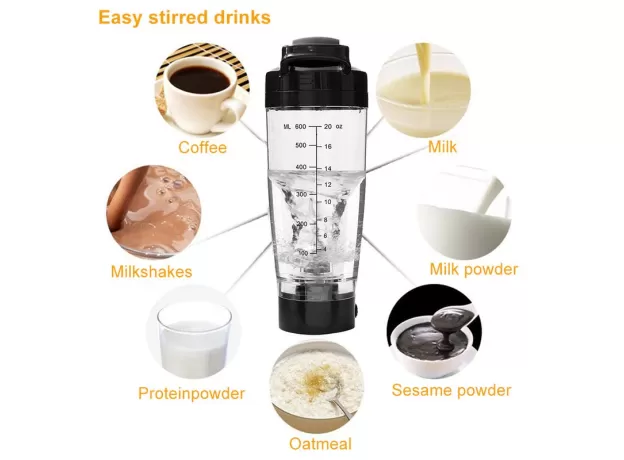 ELECTRIC PROTEIN SHAKER BLENDER FITNESS SHAKER CUP BOTTLE BREWING POWDER MOVEMENT ECO AUTOMATIC