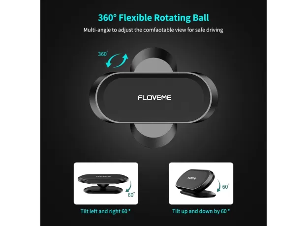 CAR PHONE HOLDER 360 DEGREE MINI STRIP SHAPE STAND METAL MAGNET GPS CAR MOUNT STAND