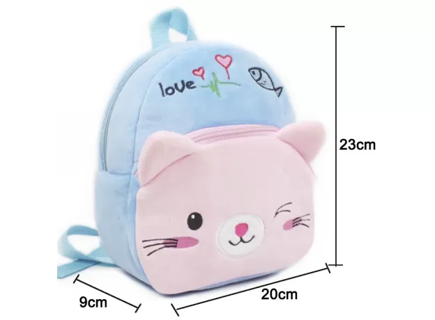 BAGS 3D CARTOON PRINT PLUSH KIDS BACKPACK KINDERGARTEN BOYS AND GIRLS SCHOOL BAGS MINI