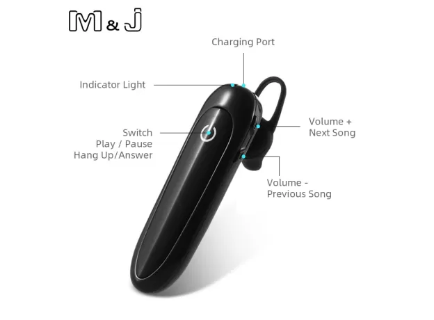 EARPHONES NOISE CONTROL BUSINESS WIRELESS BLUETOOTH HEADSET WITH MIC FOR DRIVER SPORT XIAOMI