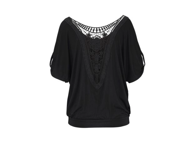 LACE HOLLOW RED BLACK CASUAL WOMEN SUMMER LADIES FASHION CLOTHING FEMALE WOMAN CLOTHES